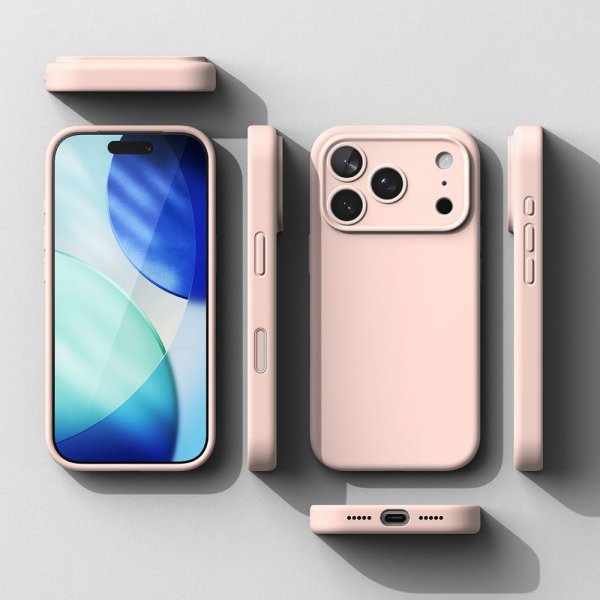 Ringke iPhone 17 Pro Max Skal Silicone Magnetic Pink Sand
