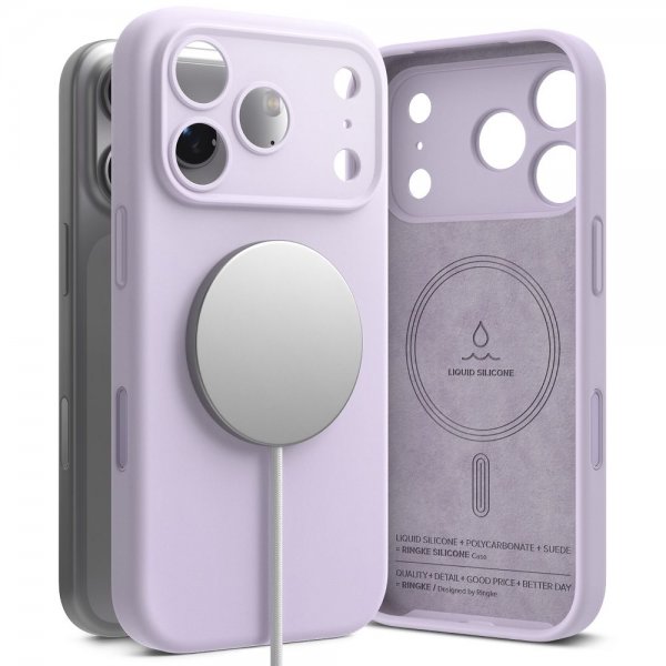 Ringke iPhone 17 Pro Max Skal Silicone Magnetic Lila