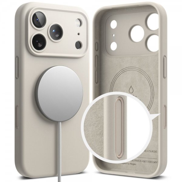Ringke iPhone 17 Pro Skal Silicone Magnetic Stone