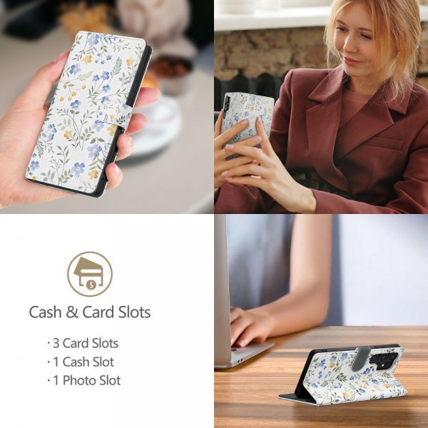 Tech-Protect Samsung Galaxy A17/Galaxy A26 Fodral Wallet Blommönster