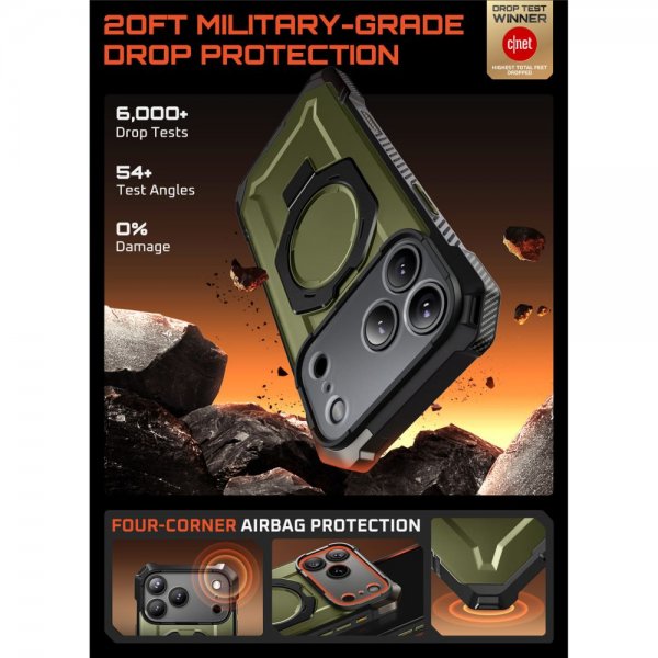 Supcase iPhone 17 Pro Skal UB Grip MagSafe Grön
