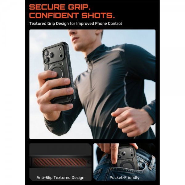 Supcase iPhone 17 Pro Skal UB Grip Pro MagSafe Svart