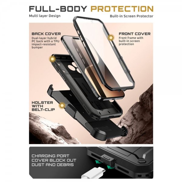 Supcase iPhone 17 Pro Max Skal UB Pro Svart