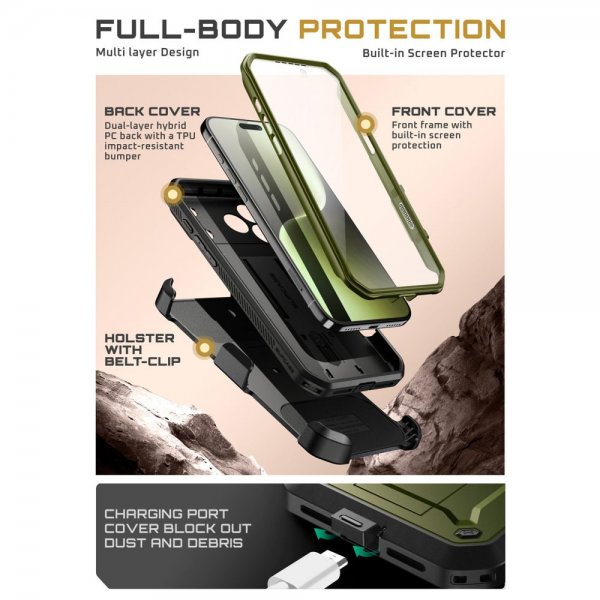 Supcase iPhone 17 Pro Max Skal UB Pro Grön