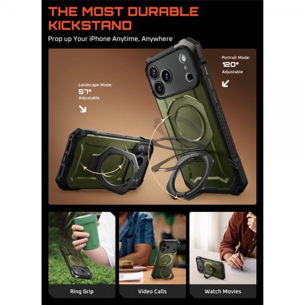 Supcase iPhone 17 Pro Max Skal UB Grip MagSafe Grön