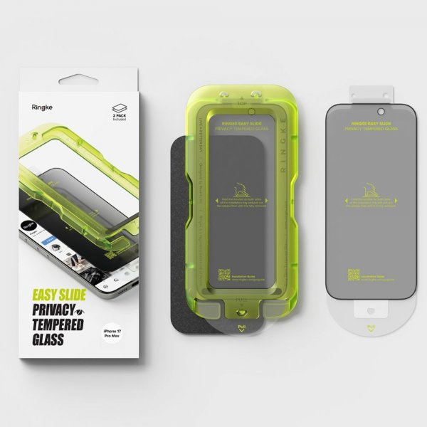Ringke iPhone 17 Pro Max Skärmskydd Easy Slide Privacy 2-pack