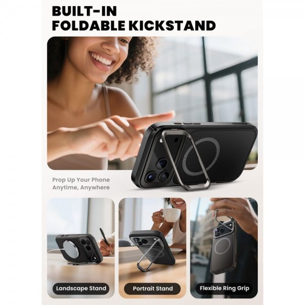 Supcase iPhone 17 Pro Skal Ares Flip MagSafe Svart