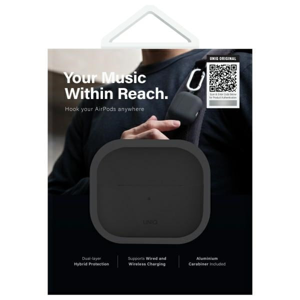 UNIQ AirPods 4 Skal med Earhooks Nexo Svart