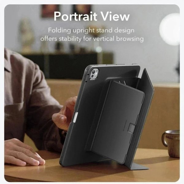 ESR iPad Pro 13 (M4/M5) Fodral Flip Hybrid Svart