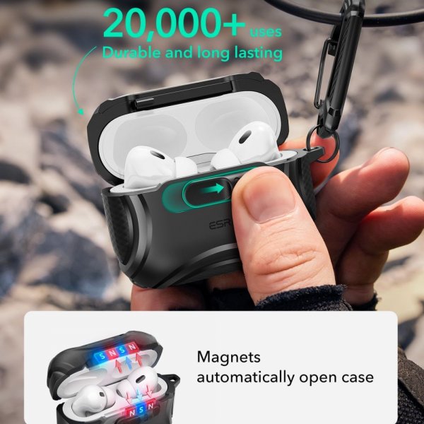 ESR AirPods Pro 3 Skal Cyber FlickLock MagSafe Svart