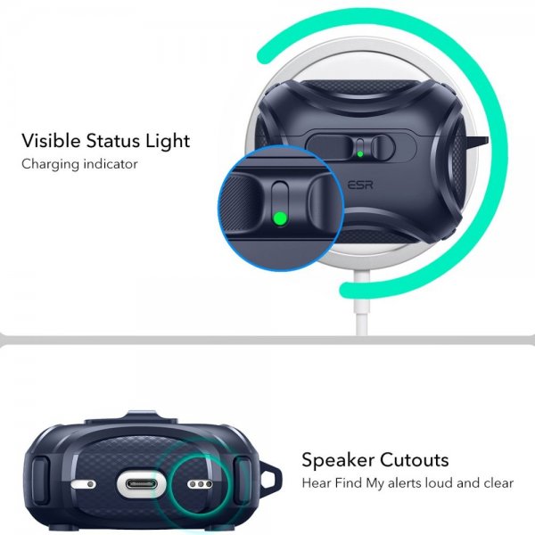 ESR AirPods Pro 3 Skal Cyber FlickLock MagSafe Blå