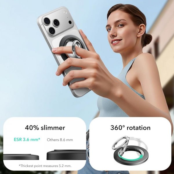 ESR MagSafe Mobilring HaloLock Phone Holder Svart