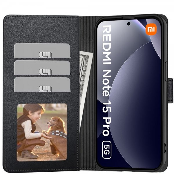 Tech-Protect Xiaomi Redmi Note 15 Pro 5G Fodral Wallet Svart