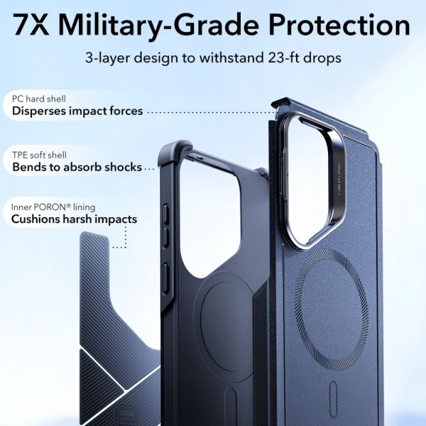 ESR Samsung Galaxy S26 Ultra Skal Cyber Tough Kickstand MagSafe Blå
