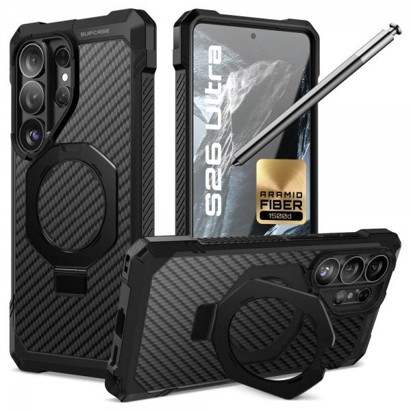 Supcase Samsung Galaxy S26 Ultra Skal UB Grip MagSafe Aramid Svart