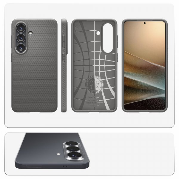 Spigen Samsung Galaxy S26 Skal Liquid Air Marble Gray