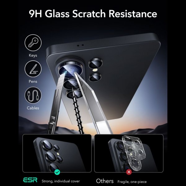 ESR Samsung Galaxy S26 Ultra Kameraskydd Armorite Svart
