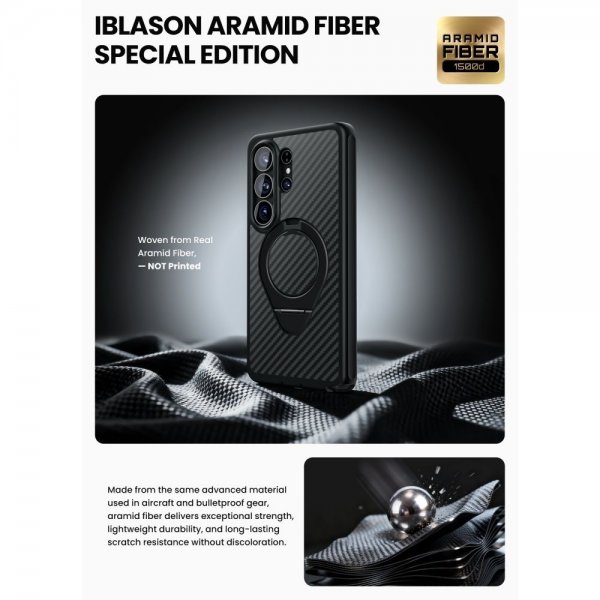 Supcase Samsung Galaxy S26 Ultra Skal Cosmo MagSafe Kevlar Svart