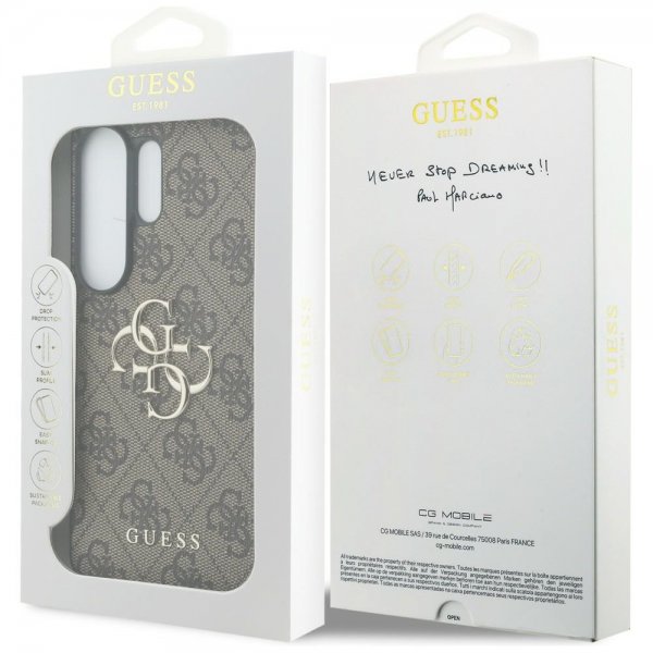 Guess Samsung Galaxy S26 Ultra Skal 4G Metal Logo Brun