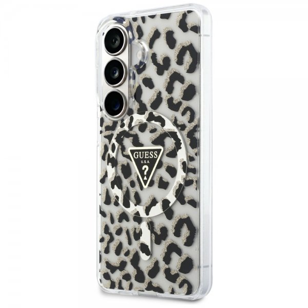 Guess Samsung Galaxy S26 Skal Leopard Print MagSafe Svart Vit