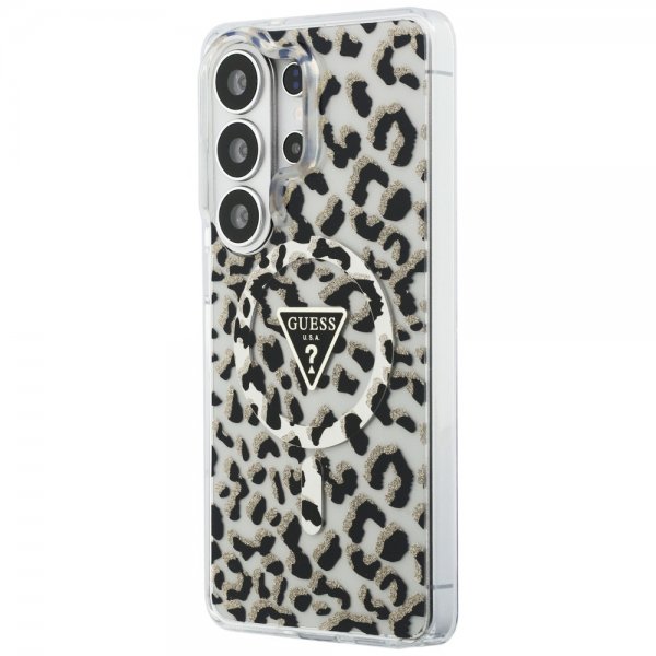 Guess Samsung Galaxy S26 Ultra Skal Leopard Print MagSafe Svart Vit