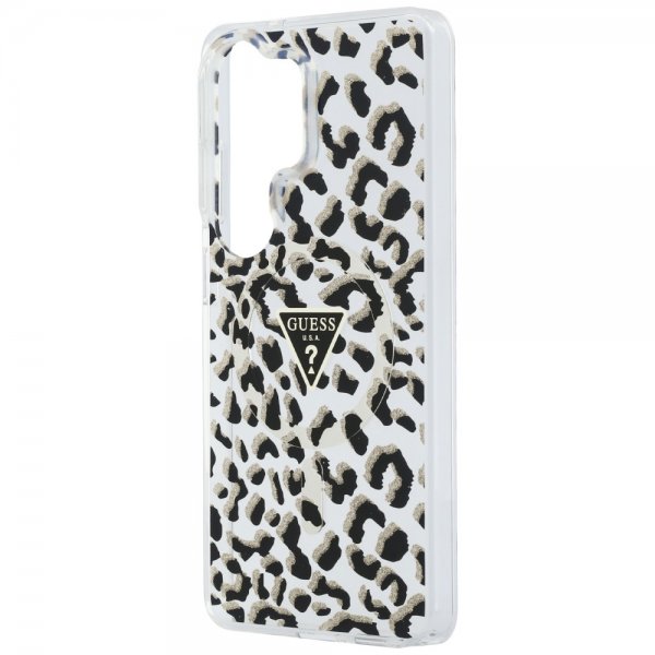 Guess Samsung Galaxy S26 Ultra Skal Leopard Print MagSafe Svart Vit