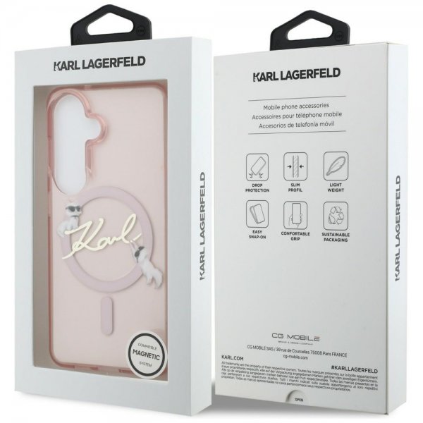 Karl Lagerfeld Samsung Galaxy S26 Skal Script MagSafe Rosa