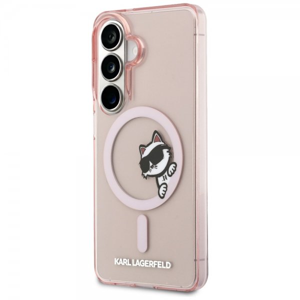 Karl Lagerfeld Samsung Galaxy S26 Skal Choupette Peekaboo MagSafe Rosa