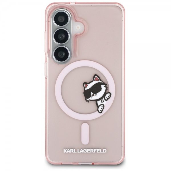 Karl Lagerfeld Samsung Galaxy S26 Skal Choupette Peekaboo MagSafe Rosa