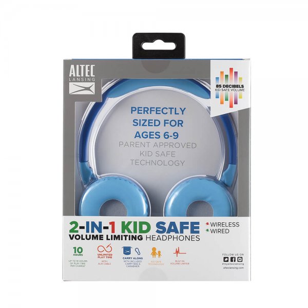 Altec Lansing Hörlurar Barn Trådlös 2in1 On-Ear Blå
