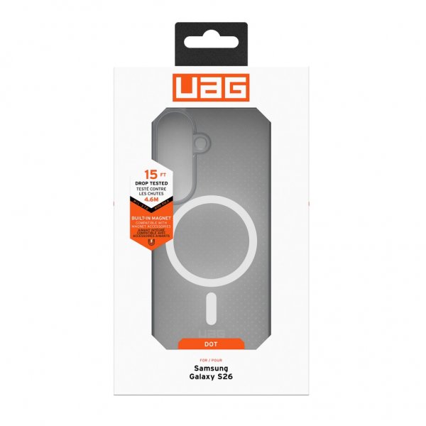 Urban Armor Gear (UAG) Samsung Galaxy S26 Skal Dot MagSafe True Clear Ice/Ash