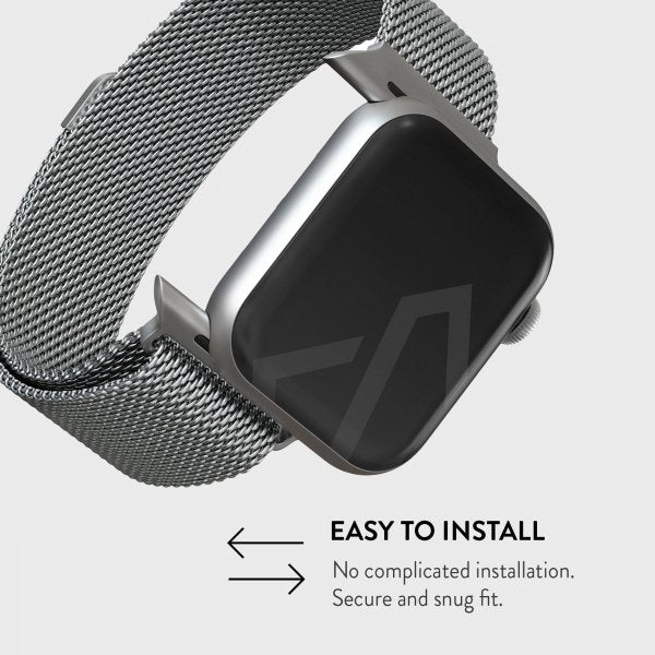 Burga Apple Watch 38/40/41/42mm Armband Metal Mesh Silver