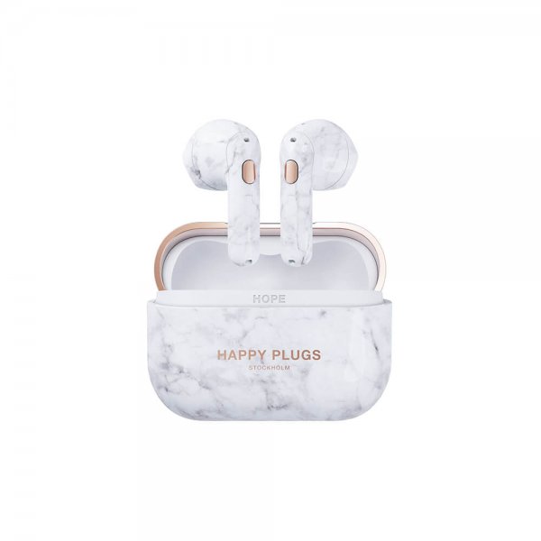 Happy Plugs Hope TWS Vit Marmor