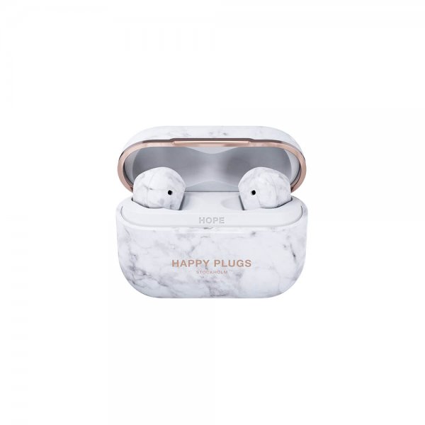 Happy Plugs Hope TWS Vit Marmor