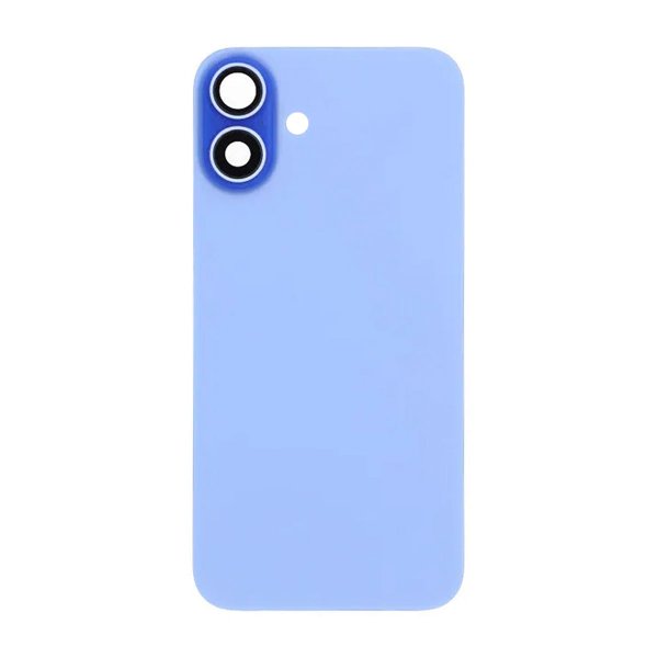 iPhone 16 Plus Baksida Glas med Magnet och Kameralins - Blå