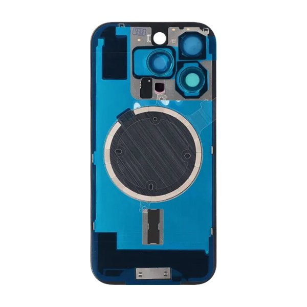 iPhone 16 Pro Baksida Glas med Magnet och Kameralins - Sandfärgad Titan