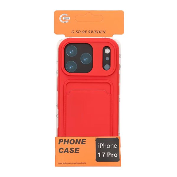 iPhone 17 Pro Skal Korthållare Röd
