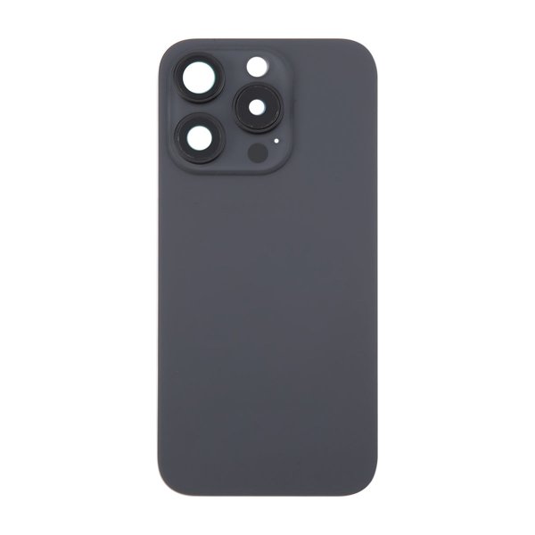 iPhone 16 Pro Max Baksida Glas med Magnet och Kameralins - Svart Titan