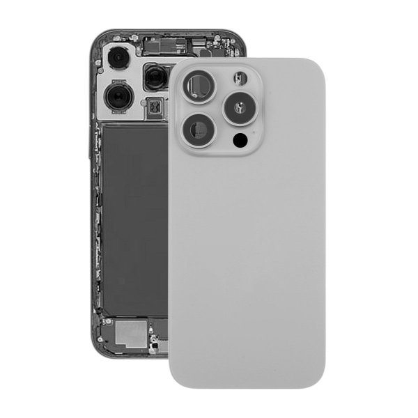 iPhone 16 Pro Baksida Glas med Magnet och Kameralins - Naturlig Titan