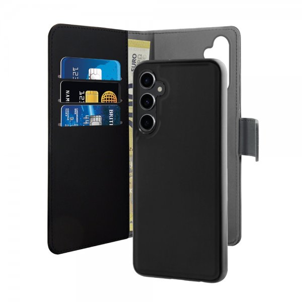 Puro Samsung Galaxy S23 FE Fodral Wallet Detachable 2 in 1 Svart