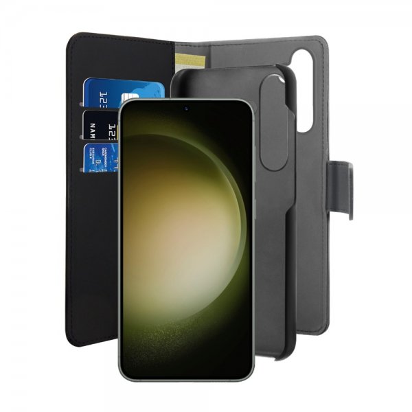 Puro Samsung Galaxy S24 Plus Fodral Wallet Detachable 2 in 1 Svart
