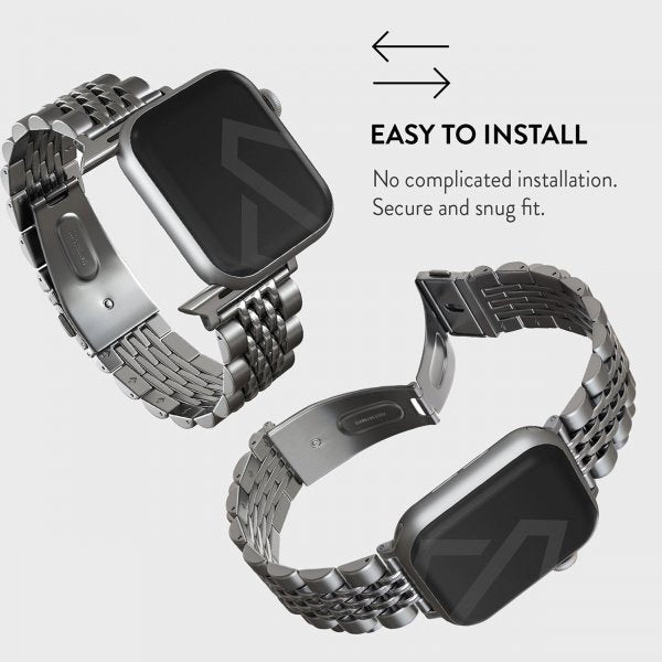 Burga Apple Watch 38/40/41/42mm Armband Metal Silver