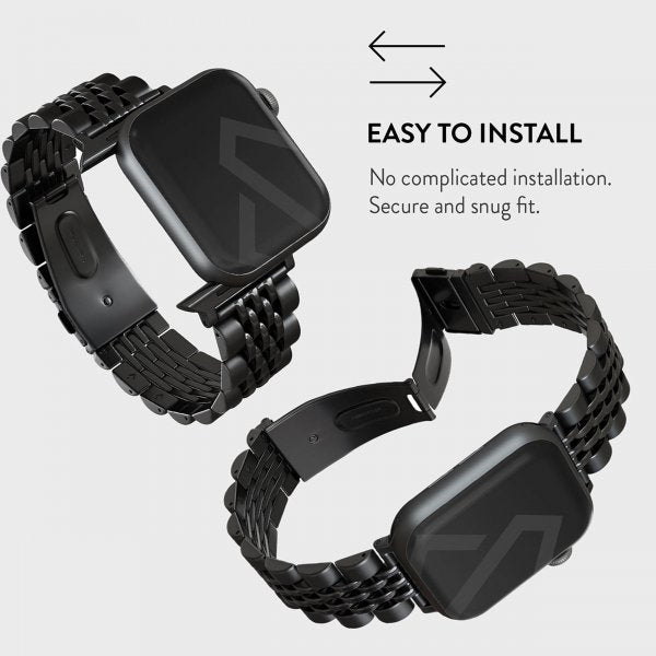 Burga Apple Watch 38/40/41/42mm Armband Metal Svart