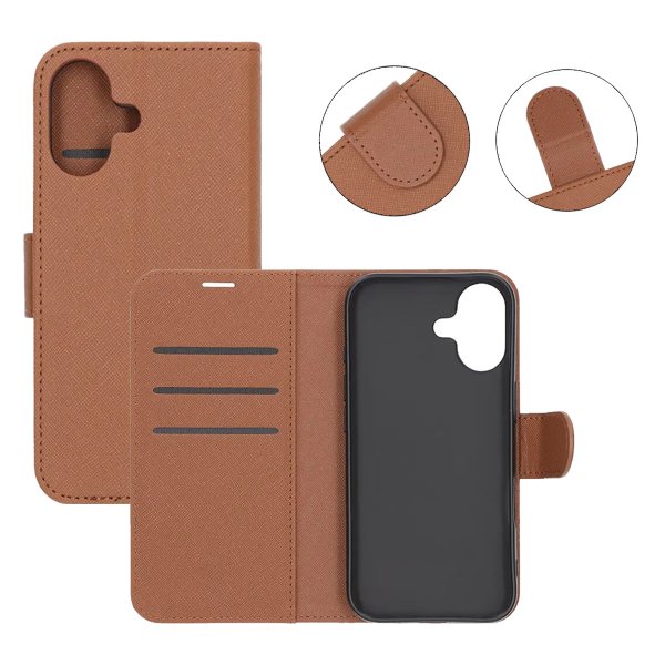 iPhone 17 Fodral med Kortfack Stativfunktion Brun