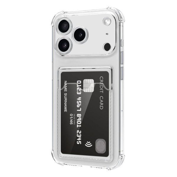 iPhone 17 Pro Skal Korthållare Transparent