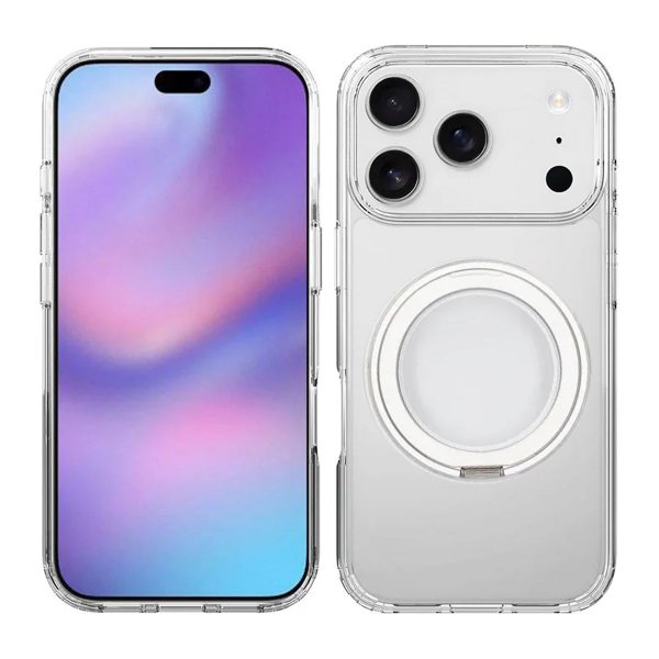 iPhone 17 Pro Skal Roterbart MagSafe Stativ Transparent
