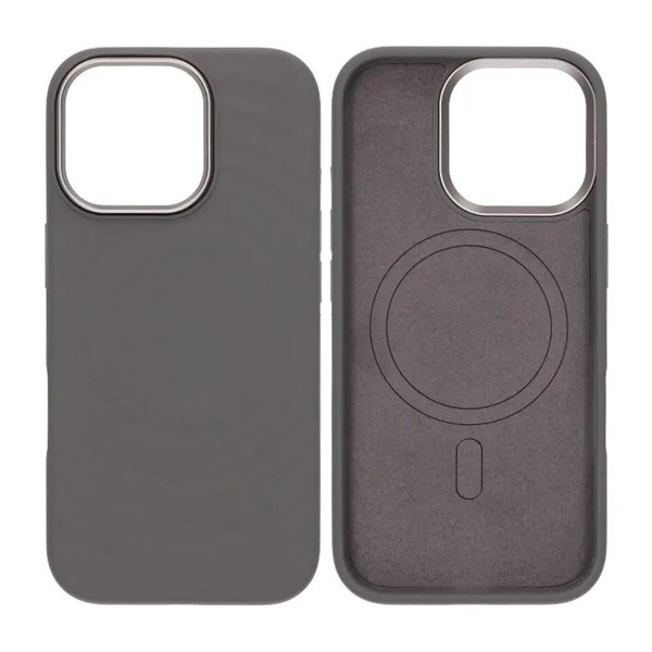 iPhone 17 Skal Silikon MagSafe Mörkgrå