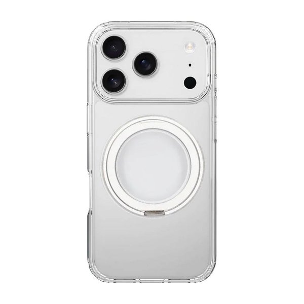 iPhone 17 Pro Skal Roterbart MagSafe Stativ Transparent