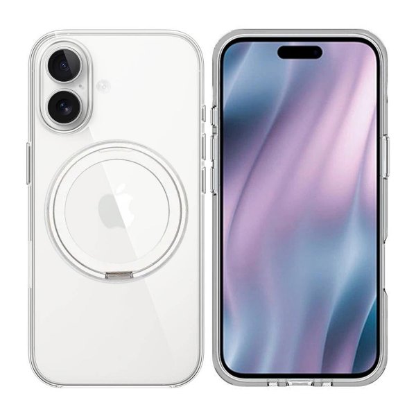 iPhone 17 Skal Roterbart MagSafe Stativ Transparent