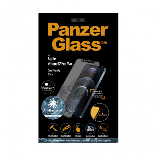 PanzerGlass iPhone 12 Pro Max Skärmskydd Edge-to-Edge Camslider